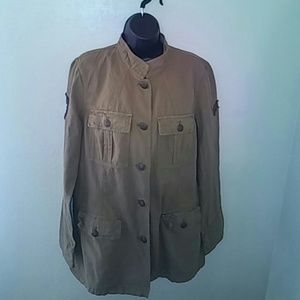 Ecote military style jacket Brown size